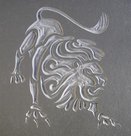 Lion Engraving